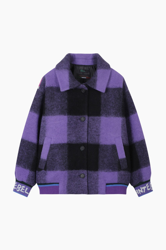 베네통 여성 포브스 체크 점퍼 BAJP58361