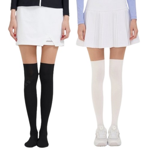 홀인원 투톤 오버니 스타킹