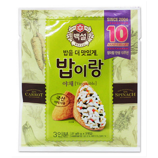 CJ제일제당 백설 밥이랑 야채 27g