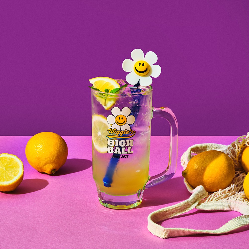 글라스락 X 위글위글 하이볼 머그 540ml 스마일위러브