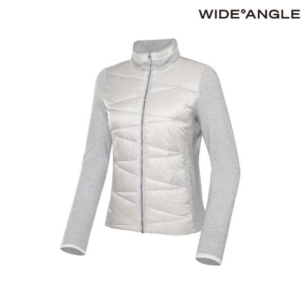 와이드앵글 CO 우븐 믹스 하이브리드 사선 퀼팅 다운 SILVER WWW23513SV