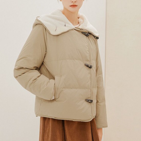 스위트숲 여성 부클레 후디 덕다운 점퍼 SZBDOF1