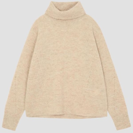 유닛 알파카 혼방 메탈사 터틀넥 니트 풀오버 UFI4-KTN442N