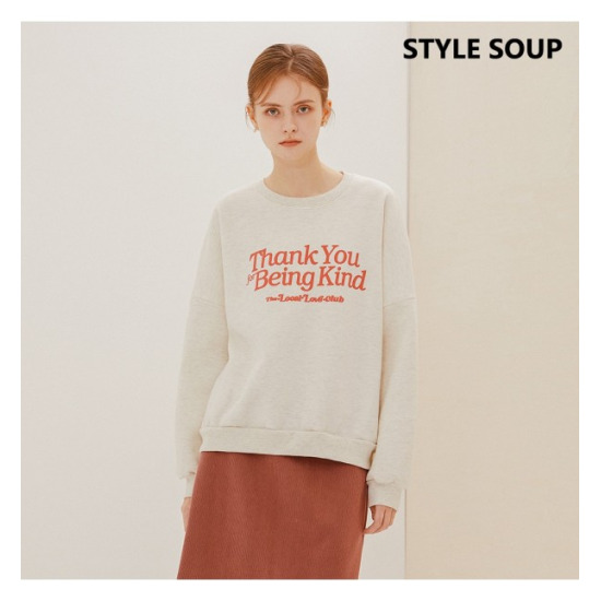 스위트숲 SOUP 내핑 프린팅 스웨트셔츠 SZBLTE1