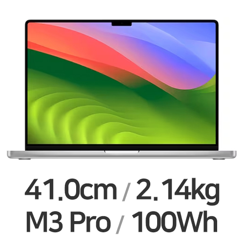 Apple 맥북프로16 M3프로 12코어 CPU, 18코어 GPU 실버