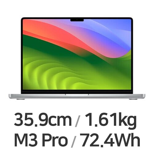 APPLE 맥북프로14 M3프로 12코어 CPU, 18코어 GPU 실버