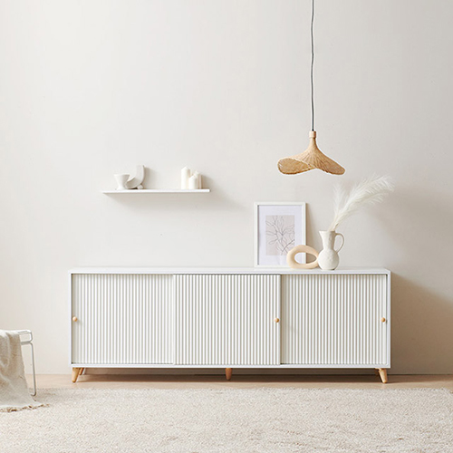 헤이몰리 퓨어킹 템바보드 슬라이딩 높은 거실장 1600