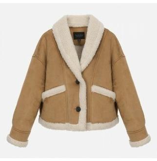 써스데이아일랜드 여성 숄카라 인조 무스탕 T228MLT231W