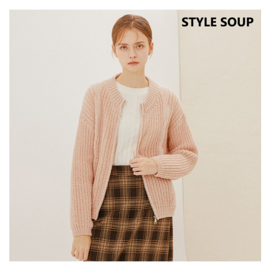 숲(SOUP) 립트 라운드 집업 가디건 SZBGDE1 - 에누리 가격비교