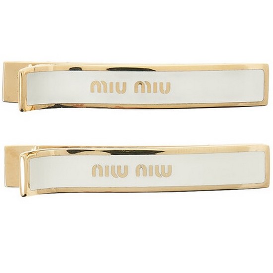 미우미우 에나멜 메탈 헤어 클립 5JF136 2F6T F0009