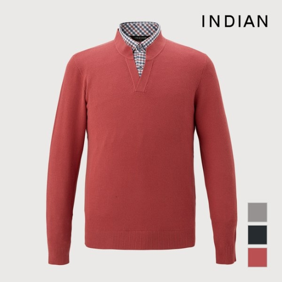 인디안 솔리드이중에리티셔츠 MITBPYS1101