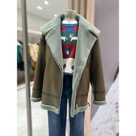 베네통 양털 무스탕 코트 BAJP98361