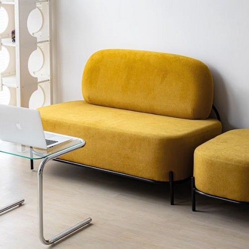 에이비퍼니쳐 마네 미니멀 조약돌 패브릭 소파 2인용