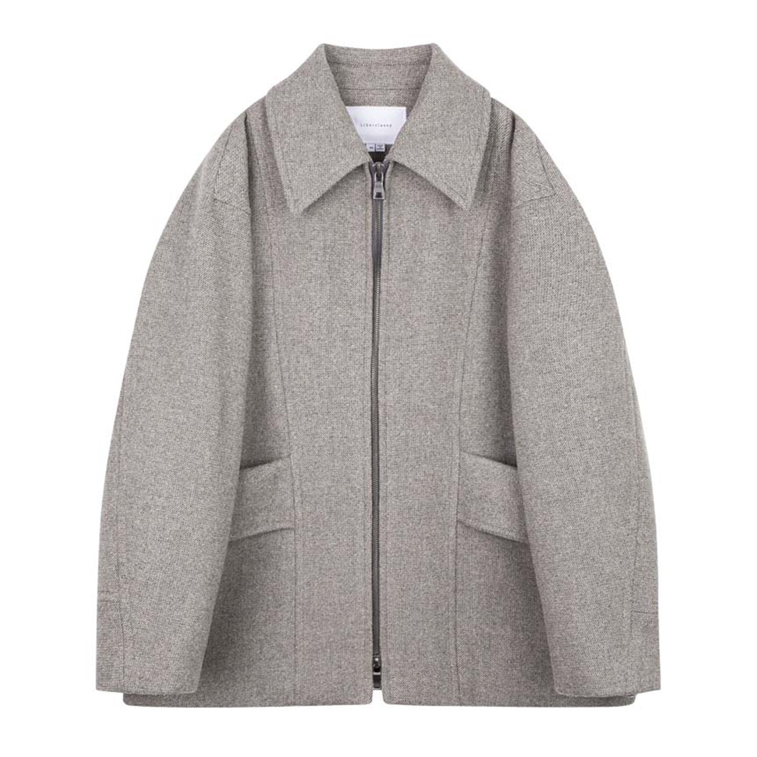 리버클래시 LJW21208 그레이 오버핏 트윌 집업 코트