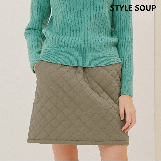숲(SOUP) 퀼티드 미니스커트 SZBSRH2