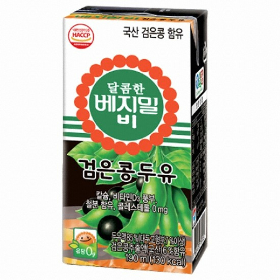 정식품 달콤한 베지밀 비 검은콩 두유 190ml