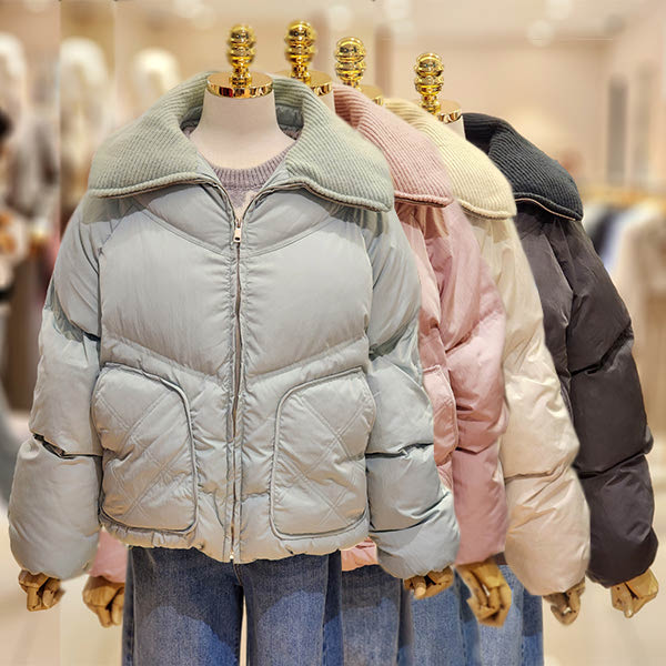 반에이크 니트블록카라 패딩 점퍼 VB3ZPDUD05Z