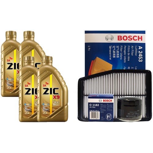 SK엔무브 지크 X9 LS 5W30 4L + 보쉬필터 현대 YF쏘나타 2.0 LPG