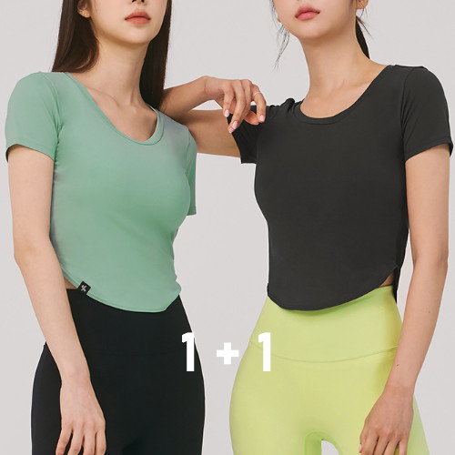 젝시믹스 젤라라이트 라운드 크롭탑 2팩 XT4355G