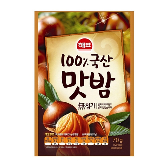 사조해표  해표 100% 국산 맛밤 70g