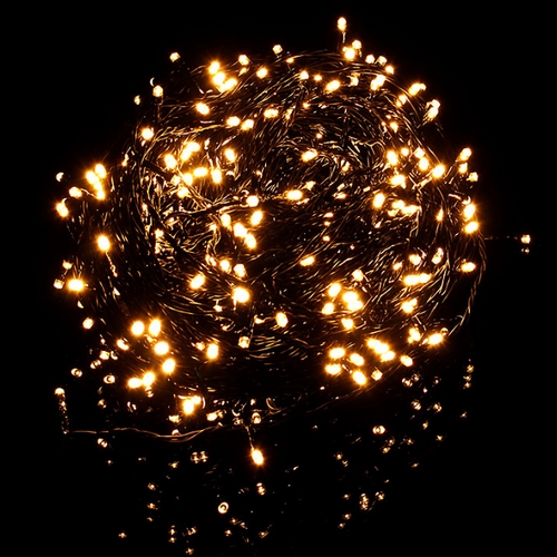 오스터  LED 검정선 웜색 줄전구 500구 50M