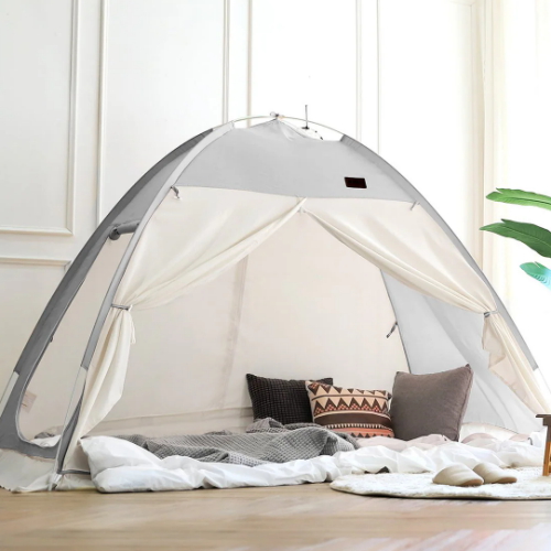 로티캠프  원터치 침대 방한 패브릭 난방 텐트