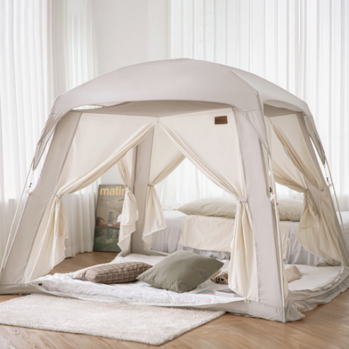 로티캠프  프리미엄 사각 침대 방한 난방 텐트