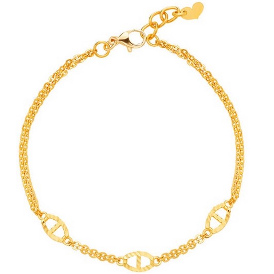 한국금다이아몬드  여자 팔찌 슬림 샹달 체인 3.75g