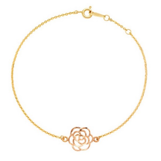 펠리체골드  14K 로제 플라워 팔찌