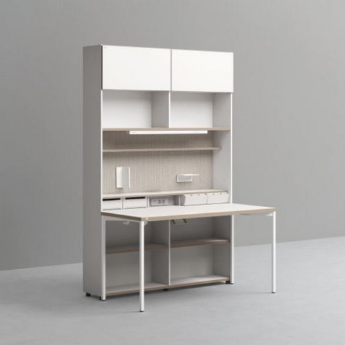 데스커 6단 멀티 책상세트+조명+도어