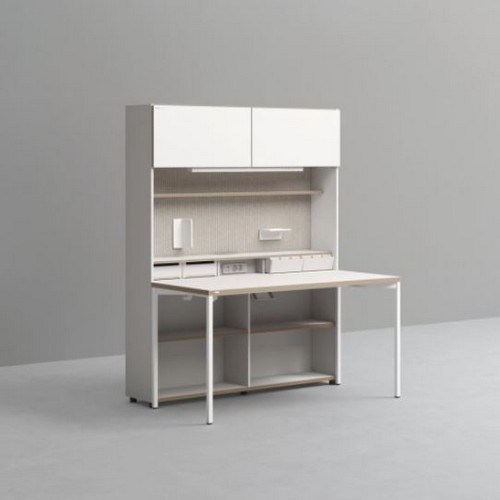 데스커 5단 멀티 책상세트+조명+도어