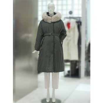 ZOOC 여성 구스다운 야상 롱 패딩 V234PSG944