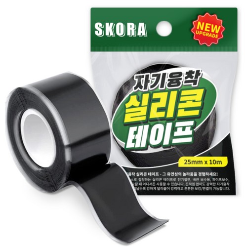 스코라  자기융착 방수 전기 절연 실리콘 테이프 25mm