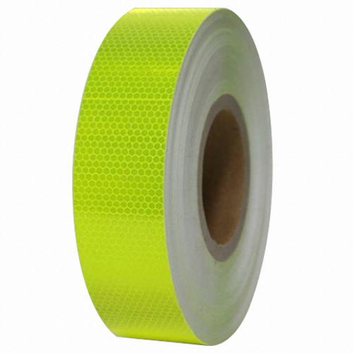 BJ  PVC 벌집 반사 테이프 50mm x 50m 형광노랑