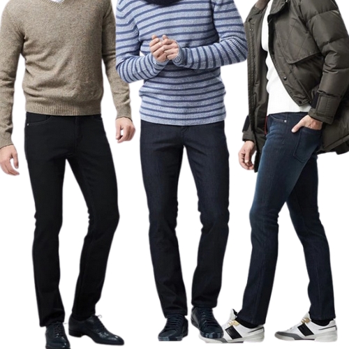 뱅뱅 남성 플리스 데님 본딩 기모팬츠 3종세트