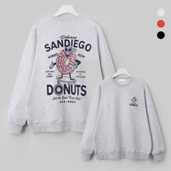 MNC 샌디에고도넛 기모 맨투맨 MDMU382SM