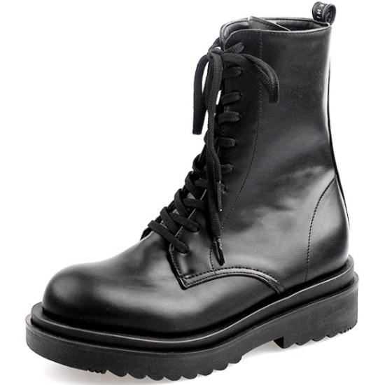 슈하이 비앙카 레이스업 워커 부츠 B1515-BK