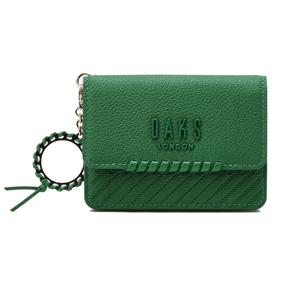 닥스 그린 로고배색 소가죽 카드지갑_DCHO4E162E2