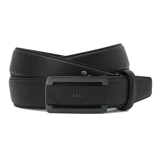 닥스 블랙 체크패턴 음각 무광버클 소가죽 자동벨트 DBBE4E089BK