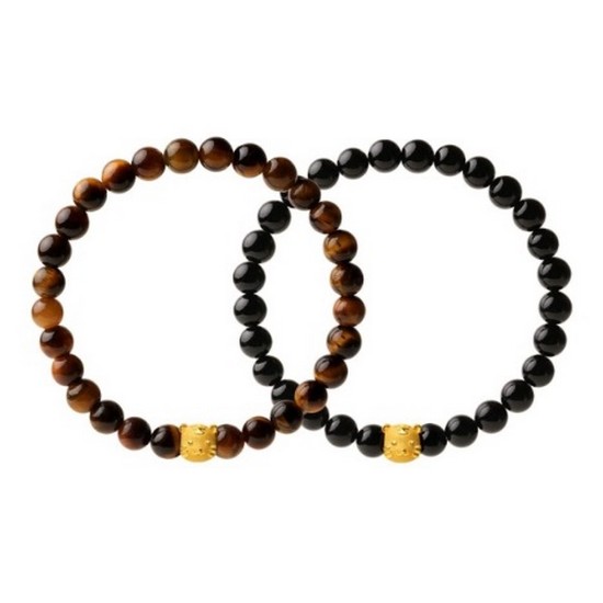 한국금다이아몬드  호랑이 원석 팔찌 호안석 오닉스 택1 0.85g