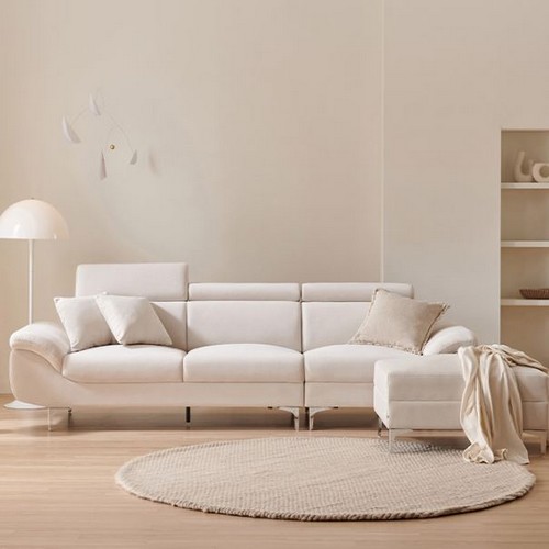 삼익가구 뉴니드 헤드틸팅 아쿠아텍스 패브릭 소파 4인용