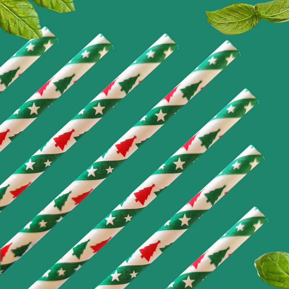 빌리에코 크리스마스 종이빨대 트리별혼합