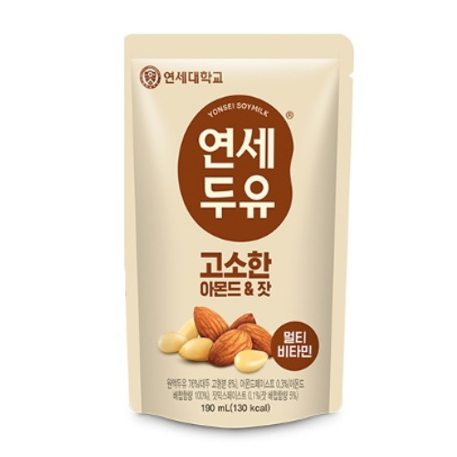 연세두유 고소한 아몬드&잣 파우치 190ml