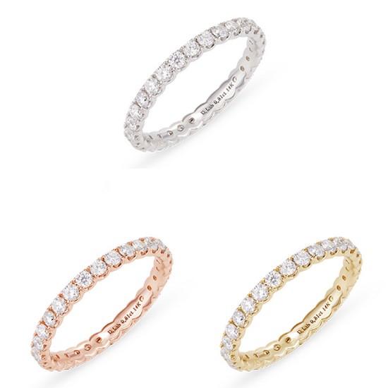 도로시  18K 랩 다이아몬드 이터니티 반지(1.9mm)