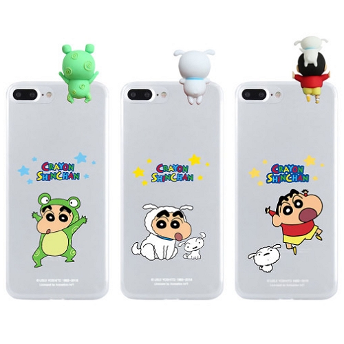 베락스  갤럭시S20 짱구 캐릭터 피규어 클리어 젤리 케이스