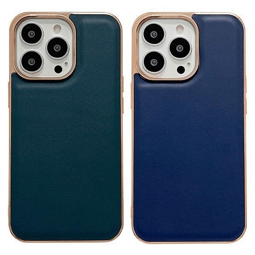 베락스  아이폰12 프로 맥스 프리미어 골드라인 리얼 가죽 케이스