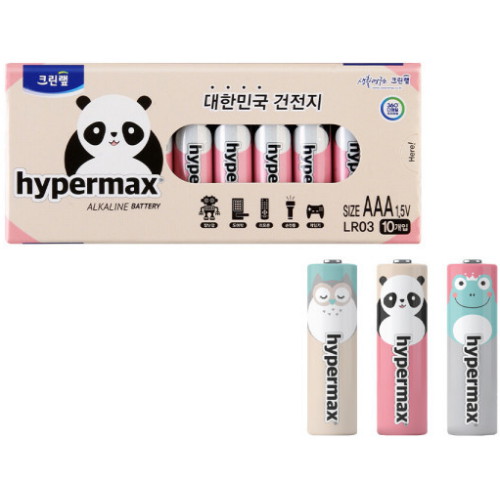 크린랲  하이퍼맥스 캐릭터 알카라인 AAA (벌크)