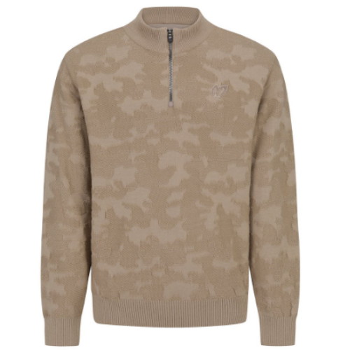 마스터바니에디션  자카드 하프 집업 방풍 스웨터 411C4SR108