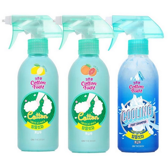 온더바디 발을씻자 코튼풋샴푸  385ml 레몬 1개 + 자몽 1개 + 쿨링 1개