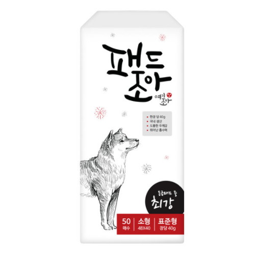 여기조아 패드조아 배변패드 표준형 소형 40g 50매